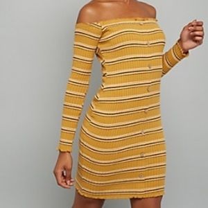 ❤️❤️50% OFF -Off the should Striped Dress |❤️❤️
